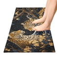 thumbnail image 2 of Leopard Cheetah Leaves Wood Bathroom Rug Non Slip Bathroom Mats Entry Door Soft Carpets for Kitchen Bedroom Living Room 39x20 inch, 2 of 7