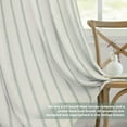 thumbnail image 5 of DriftAway Farmhouse Linen Blend Blackout Curtains for Bedroom Double Layers Striped Printed Linen Curtains Thermal Insulated Rod Pocket Back Tab Treatment for Living Room 2 Panels Jade Green, 5 of 5