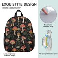 thumbnail image 5 of Mushroom and Eye Black Pattern Backpack for School, Cute School Bag with Adjustable Shoulder Straps and Padded Back, 13.8"x11.4"x6", 5 of 5