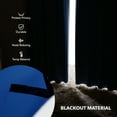 thumbnail image 3 of Deconovo Rod Pocket Blackout Curtains for Bedroom, 2 Panels, Thermal Insulated, 38"x45", Royal Blue, 3 of 8