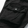 thumbnail image 6 of Men's Cargo Pants Many Pockets Pants Kitchen Work for Men Men Cargo Baggy Boy Stocking Indoor Boy Work Pant for Construction Convertible 8 Year Casual Tie Stocking Male Black 28, 6 of 8