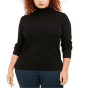 Anne Klein Women's Plus Turtleneck Sweater Black Size 2X
