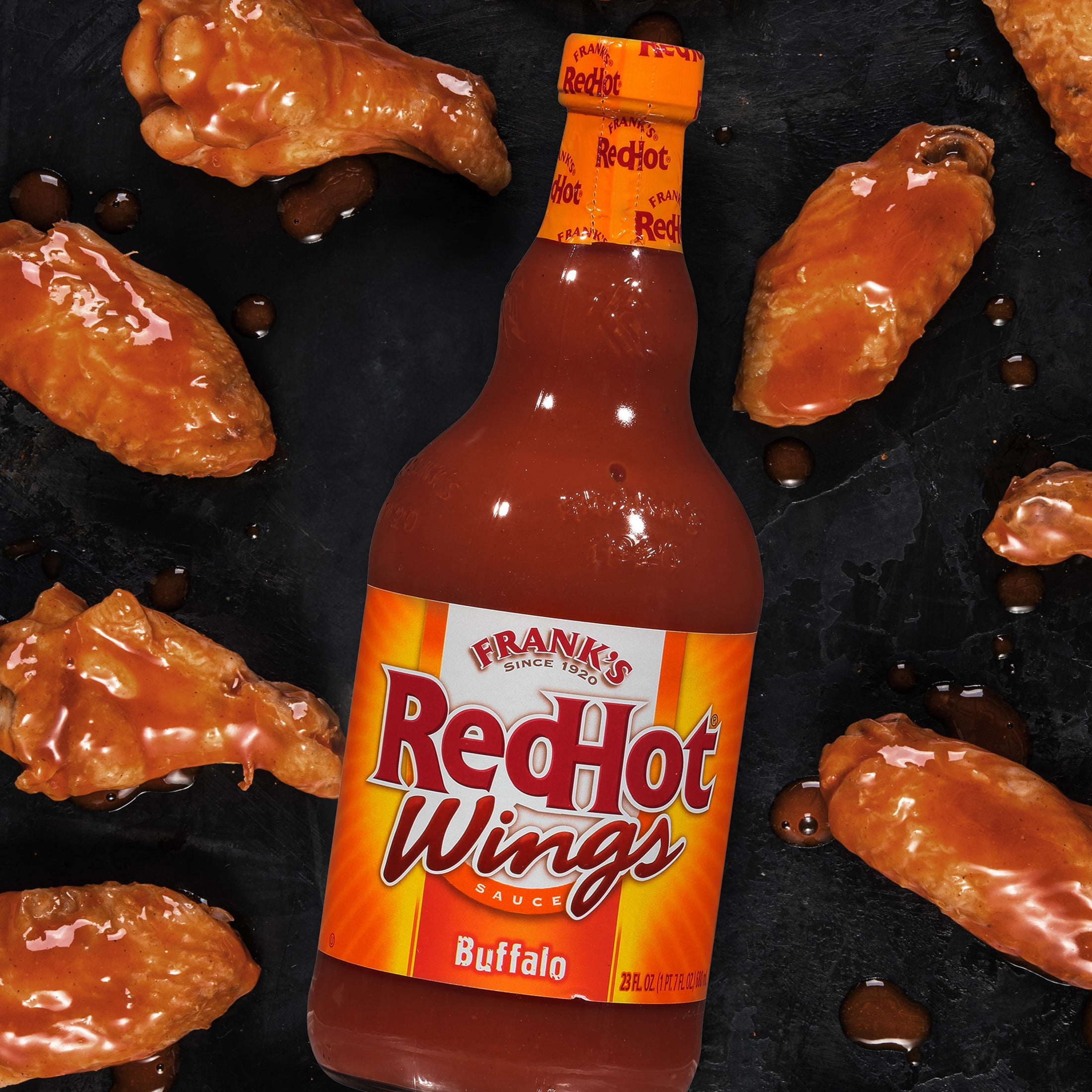 Frank's RedHot Kosher Buffalo Wings Hot Sauce, 23.0 fl oz Bottle