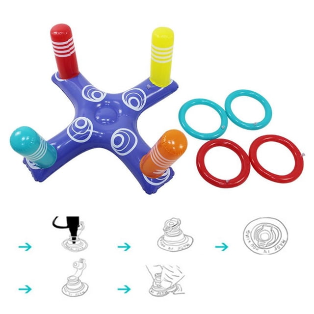 Juego de lanzamiento de anillo de piscina inflable, lanzamiento de anillo de piscina inflable Lanzamiento de anillo de piscina lanzamiento de anillo de piscina inflable Diseño fácil de usar