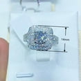 thumbnail image 2 of K-KED Gorgeous Cubic Zircon Ring Women 925 Silver Engagement Delicate Jewelry Sz 6-10-7, 2 of 6