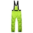 thumbnail image 2 of dgysar Snow Pants for Women and Men Winter Windproof Insulated Ski Bib Overalls Solid Color Sleeveless Straps Jumpsuits with Pockets, Fluorescent Green M, 2 of 5