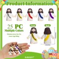 thumbnail image 3 of 64 mini figuras de Jesús, Pascua Jesús te ama, juguetes de Cristo, pequeñas figuras de Cristo para esconder y buscar regalos de fiesta religiosa de la escuela dominical, regalo ,25pcs-Purple, 3 of 7