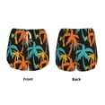 thumbnail image 5 of Xecao's Palm Trees for a double-layer running short for women, perfect for gym, tennis, and more, featuring a convenient pocket., 5 of 9