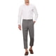 thumbnail image 2 of Pantalones de cuadros INSPIRE CHIC para hombre, de frente plano, colores contrastantes, patrón irregular, talla 32, negro oscuro, 2 of 5