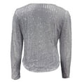thumbnail image 4 of GDREDA Elegant Plus Size Short Coat Featuring Stand Collar And Decorative Beading Details Grey,XL, 4 of 5