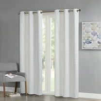 Comfort Spaces Grasscloth Foam Back Curtain Panel Pair, 40"x63", White