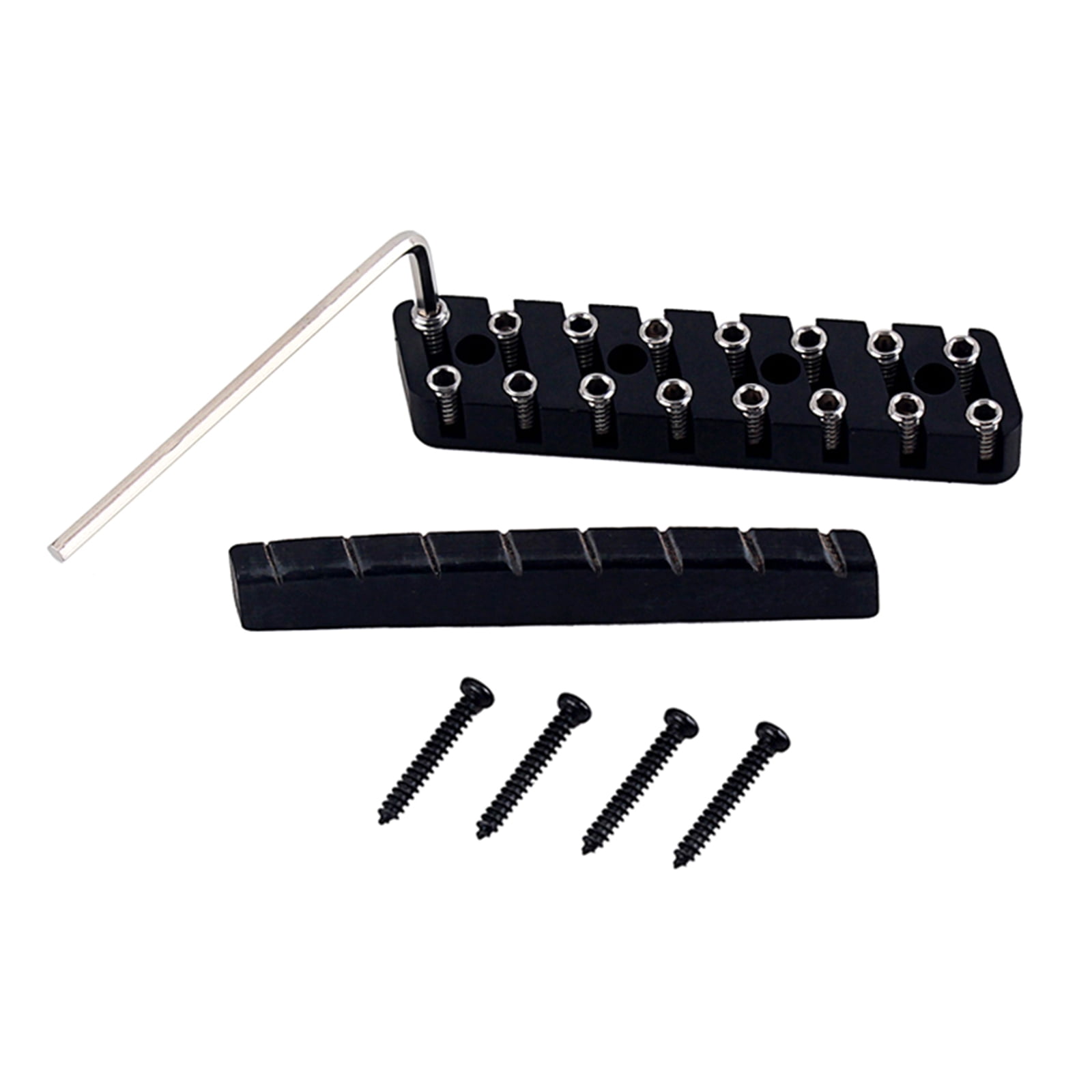 UNTERING Electric Guitar Lock Nut Metal Bone Guitar String Locking Nut 6-String 7-String 8-String Headless Piano Pillow Set