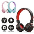 thumbnail image 2 of Seenda Kids Headphones, Seenda Girls Headphones Lightweight Foldable with Microphone, Volume Control for Cell Phone, Tablet, Laptop, MP3/4 - For Aged 6 or Above, Black&Red, 2 of 8