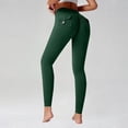 thumbnail image 5 of Womens Yoga Pants High Waist Cargo Butt Lifting Workout Running Women's Pants Army Green M, 5 of 6