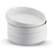 Kook Ceramic Pasta Bowls, White, 47 oz, Set of 4