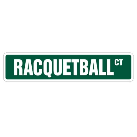 Player Street Sign - RACQUETBALL Street Sign racquet player ball court club | Indoor/Outdoor | 24