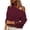 Fall01Wine, variant on ylioge Sweaters for Women, Womens Fashion Chain Button Decoration Long Sleeve Crew Neck Sweater Fall