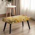 thumbnail image 2 of Jiueut Butterfly Sunflower Print Bench Covers, Machine Washable Bench Seat Protection Chair Seat Decoration Non Slip Rectangle Chair Slipcover with Elastic Band for Kitchen Home Hotel, 2 of 7