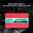 thumbnail image 4 of TATALIKEN 1500 Watts 3000 Watts Pure Sine Wave Power Inverter DC 12V to AC 110V/120V Car Inverter with 2 AC Outlets for Power Tools Home Vehicles RV Truck, LCD Display, 4 of 11