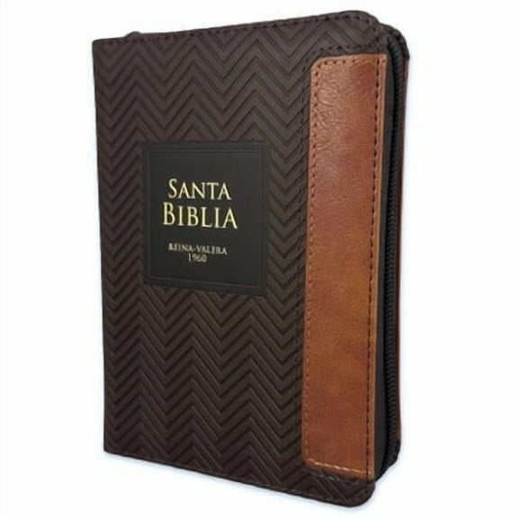 Biblia de Bolsillo con Cierre RV1960 imit piel duotono cafe con indice