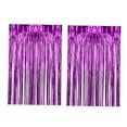 thumbnail image 2 of S SERENABLE 2Pcs Foil Fringe Curtains Foil Curtain Backdrop Party Decorations Photo Background Backdrop for Anniversary Birthday Carnival Rose Red, 2 of 8
