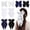 Black - Navy Blue - White 8PCS (Short Tail mix Long Tail), variant on 8 PCS Silky Satin Hair Bows, Oversized Long Tail Bows with Barrette Clips, Short Tail Bow Hair Clips Small Alligator, Coquette Hair Accessories for Women and Girls