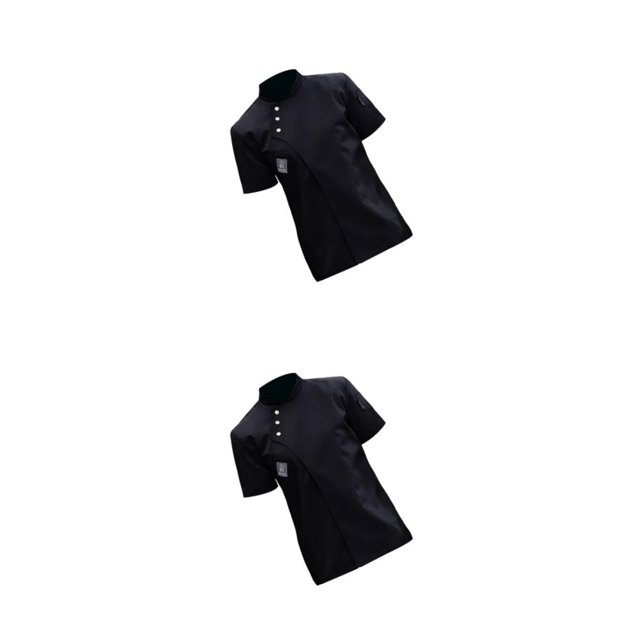 Sonducket Chef Jacket Short Sleeve Cooking Clothes Coat Simple Chef for Restaurant Type11 NO11