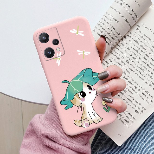 Case For Realme 9 4G 9 Pro Plus Cute Heart Flower Back Cover Soft Silicone Matte Protective Funda For OPPO Realme 9 Pro+ Bags