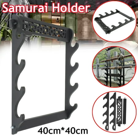 United Sword Display Stand - 4 Tier Wall Mount Samurai Sword Katana Holder Stand Bracket Rack Wall Hanger Home Display