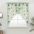 thumbnail image 5 of Clover Kitchen Window Curtains, Swag Curtains Valance for Bedroom Living Room Bathroom, Happy St. Patrick's Day Retro Green Shamrocks Rod Pocket Window Treatment Curtain Block Drapes 2 Panels 36"x63", 5 of 9