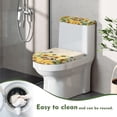 thumbnail image 4 of HELLHERO Sloth Sunflower Pattern Toilet Lid Dust Cover Set 17"x21" Elastic Bottom Dustproof for Bathroom Accessories, 4 of 8