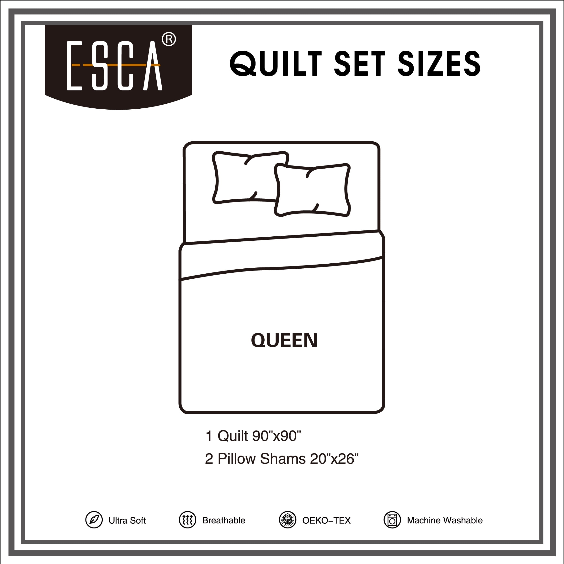 ESCA 3-Piece Red Blue Buffalo Bull Skull Southwestern Mazhira Quilt Set - Queen