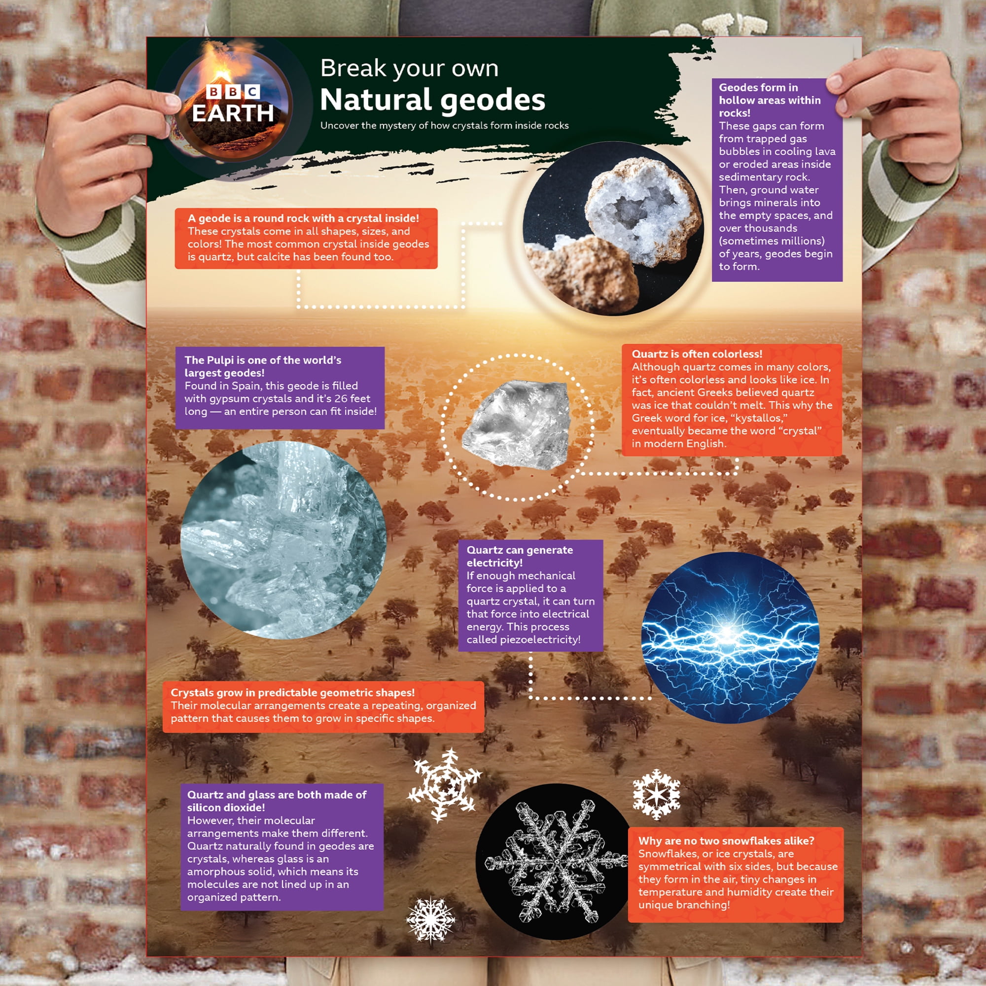 BBC Earth Break Your Own Natural Geodes Kit, Kids STEM Geology Science Set for Boys and Girls, Ages 6+