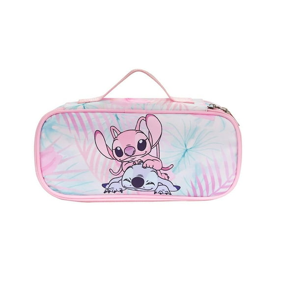 Stitch Pencil Case Large Capacity Pen Bag with Zippers for Kids School Stationery Organizer Gift