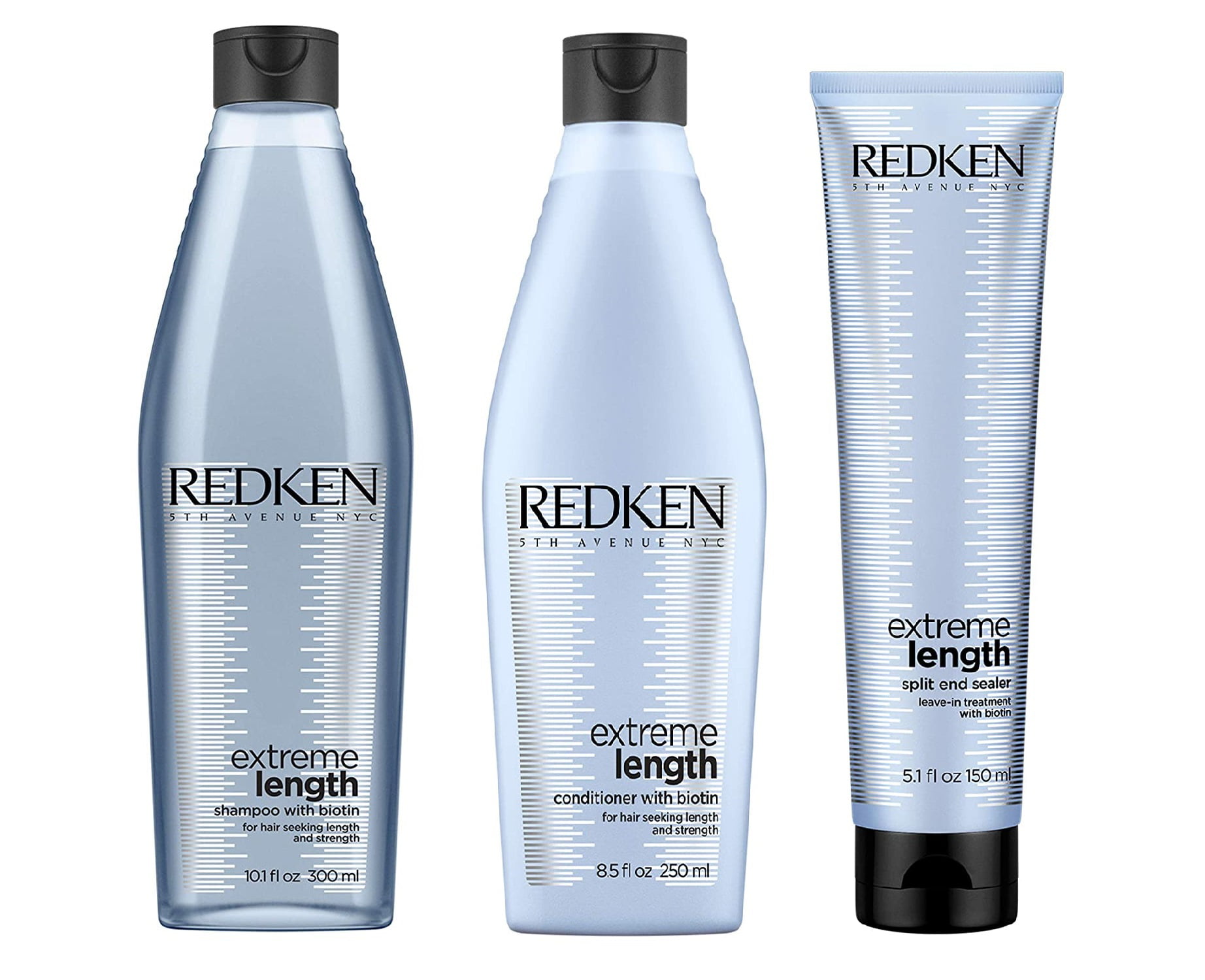 Redken Extreme Length Shampoo 10.1 oz Conditioner 8.5 oz Leave-In