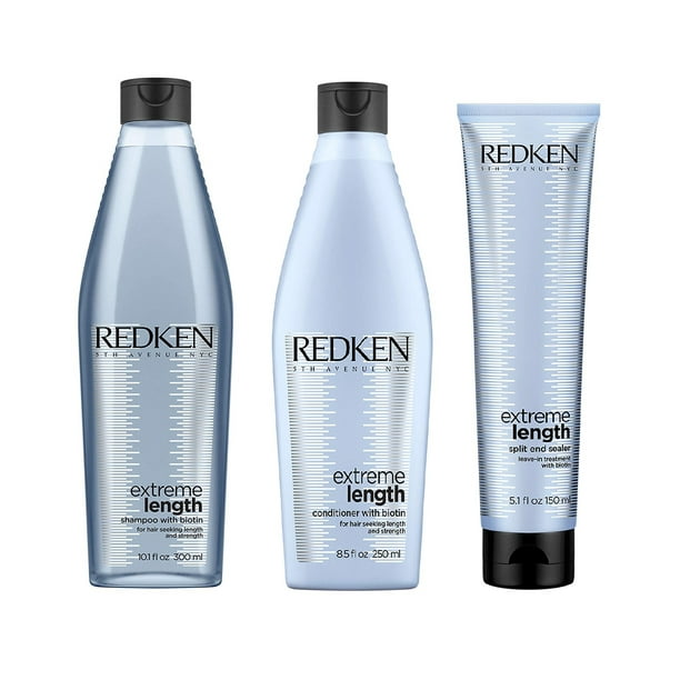 Redken Extreme Length Shampoo 10 1 Oz Conditioner 8 5 Oz Leave In Treatment With Biotin 5 1 Oz Walmart Com Walmart Com