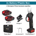 thumbnail image 1 of Gisam 198VF 30mm Cordless Electric Pruner Pruning Shears Efficient Fruit Tree Bonsai Pruning Branches Cutter Landscaping Tool,2 Battery Type 2, 1 of 7