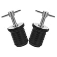 thumbnail image 1 of KALLORY 2Pcs Black Stainless Steel Boat Drain Plug Practical Kayak and Canoe Scupper Stopper, 1 of 8