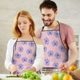 thumbnail image 5 of Pioneer Flower Floral Print Pattern Apron-Garden Aprons for Women with Pockets-Cotton Linen Waterproof Kitchen Cooking Gardening Aprons Adjustable for Kitchen,Cooking,BBQ and Salon 33x27 Inch, 5 of 7