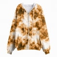 thumbnail image 3 of Towmus Women's Tie-Dye Zip-Up Hoodie With With Pocket Drawstring Gradient Hoodies Long Sleeve, XS-6XL, 3 of 5