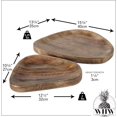 thumbnail image 7 of Farmers Market Wood Plates, Set of 2, Food Safe, Mango Wood, Silky Smooth Finish, 15 and 12 Inches, Table Top Serveware, 7 of 7