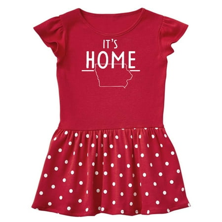 

Inktastic It s Home- State of Iowa Outline Gift Toddler Girl Dress