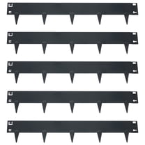 Sunnydaze 7" x 42" Gray Steel Landscape Edging Border (5 Pack)