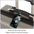 thumbnail image 3 of Square 2Pack PU Leather Wolf Cruise Luggage Tag with Privacy Cover and Name ID Tag for Travel Handbags Backpacks Luggage Tags, 3 of 6