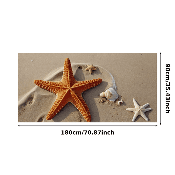 LUUFILx Beach Themed Starfish Shells Banner Background Party Decorations
