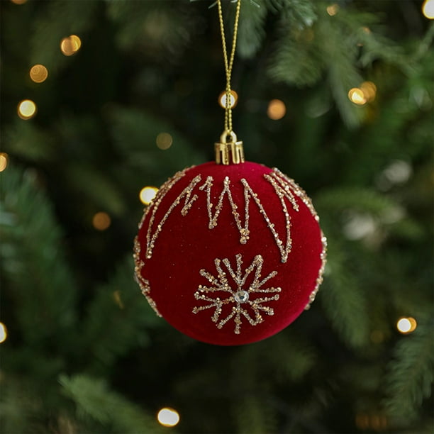 Fiudx Adorno Navideño con Purpurina Roja, Brillante, para Fiestas, de ...