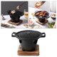 thumbnail image 3 of Mini parrilla portátil para barbacoa con salvamanteles de madera, estufa de Alcohol, barbacoa casera de un solo asiento Los 215cm kusrkot Mini parrilla para barbacoa, 3 of 8
