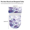 thumbnail image 5 of Renewold Washable Toilet Lid Covers for Bathroom 2 Pieces Aesthetic Polyester Toilet Lid Dust Cover Purple Flowers Tank Lid Covers Decor Keep Toilet Clean, 5 of 6