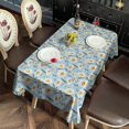 thumbnail image 2 of Lightblue Daisy Flower Green Dots Pattern Rectangle Tablecloth 60"x102",Waterproof Polyester Rectangle Table Cloth, Wipeable Spillproof Polyester Tablecloth for Dining, Camping, Indoor and Outdoor, 2 of 6