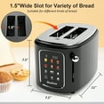 thumbnail image 4 of Bluebow 2-Slice Toaster with Touchscreen, 1.5" Wide Slots, 6 Bread Types & Shade Settings, Reheat, Defrost, Cancel, Removable Tray, 4 of 11